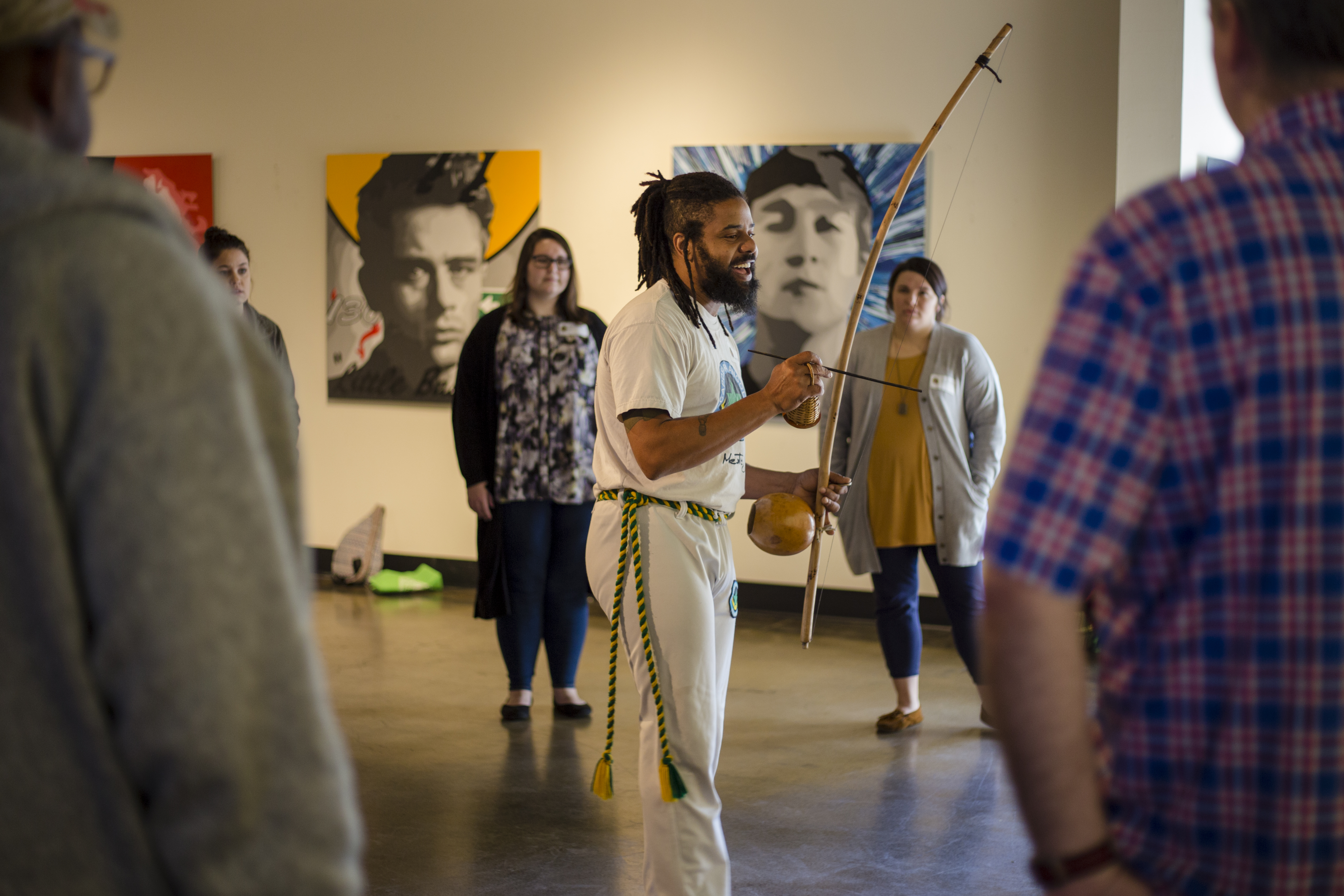 Cherokee Ellison leads a workshop on the movement form 